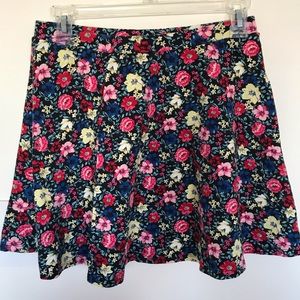 Forever 21 Floral Skater Skirt